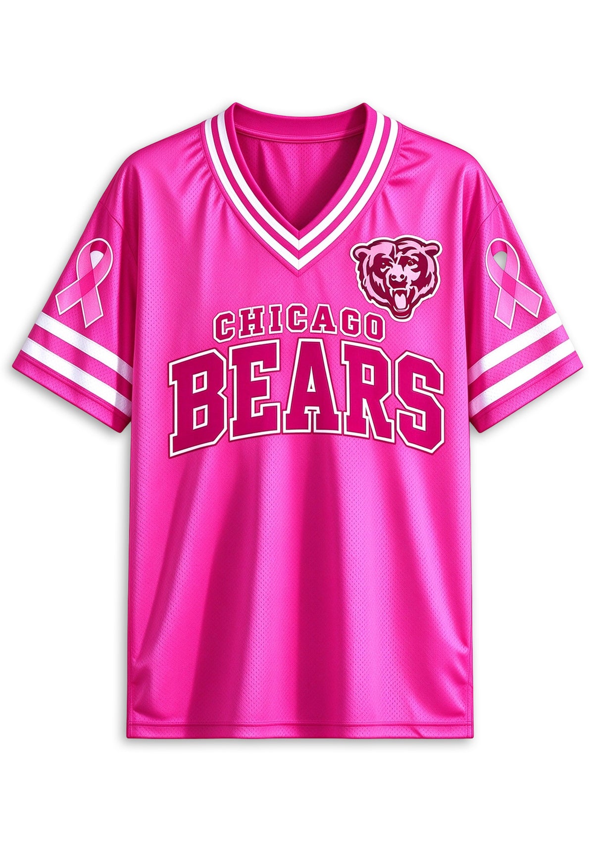 Women Chicago Bears Breast Cancer Awareness Pink Football Jersey