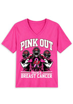 Tampa Bay Buccaneers Pink Out Tackle Breast Cancer Awareness V-Neck T-Shirt
