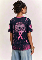 Las Vegas Raiders Breast Cancer Awareness Dandelion V-Neck T-Shirt