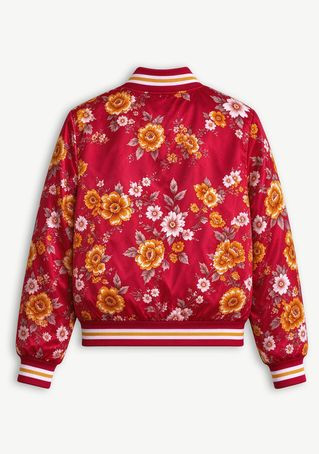 Women Kansas City Chiefs Floral Print Zip Up Jacket Custom Name For Fan