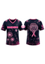 Las Vegas Raiders Breast Cancer Awareness Dandelion V-Neck T-Shirt