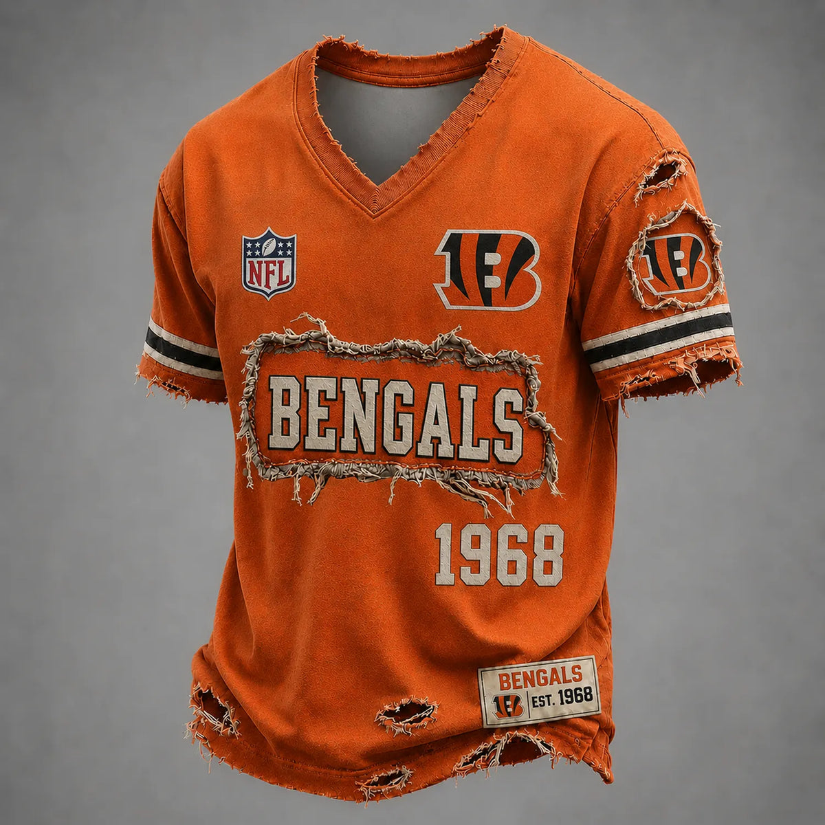 CIN x NFL LUXURY V-Neck T-Shirt 3005 DatND DVT Main image