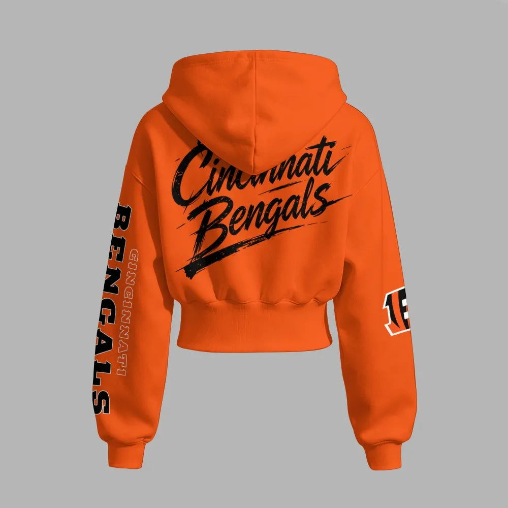Cincinnati Bengals Zip-up hooded jacket and elastic-waist pants set | NFL