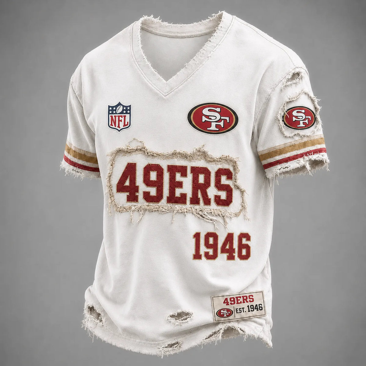 SF x NFL LUXURY V-Neck T-Shirt 3005 DatND DVT