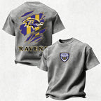 Baltimore Ravens Printed Unisex 100% Pure Cotton Washed T-Shirt