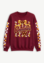 Women's Washington Commanders Floral Bow Crewneck Sweatshirt