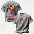 San Francisco 49ers Printed Unisex 100% Pure Cotton Washed T-Shirt