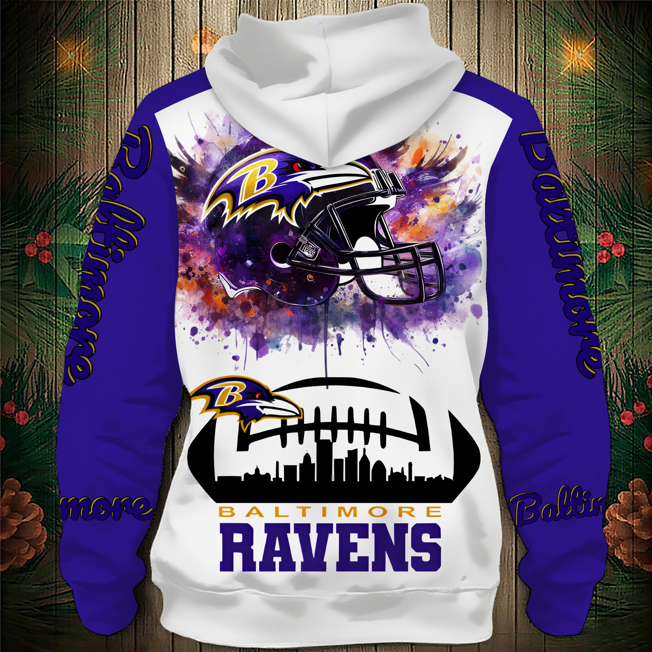 Baltimore Ravens 2026 New 3D Graphic Hoodie