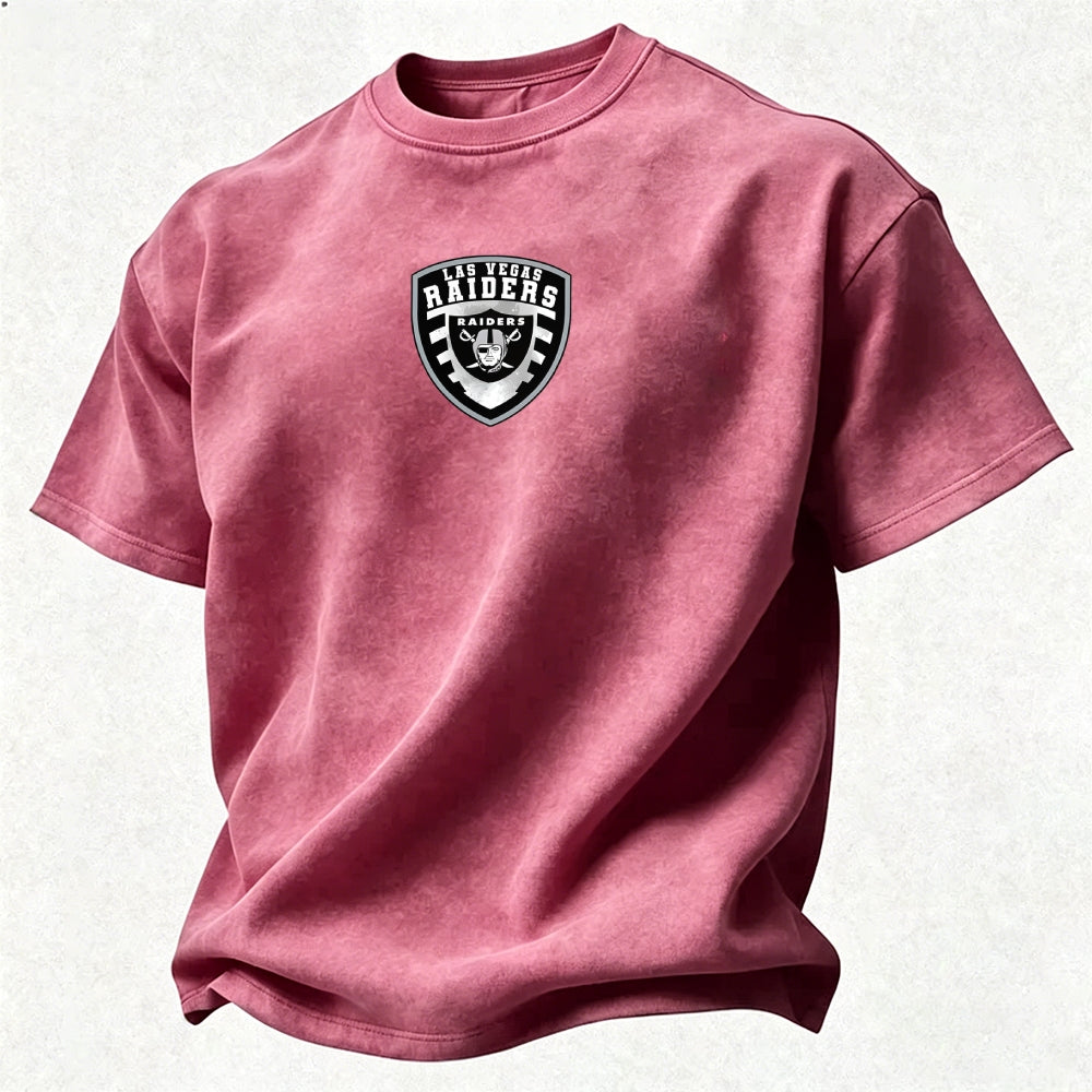 Las Vegas Raiders Printed Unisex 100% Pure Cotton Washed T-Shirt