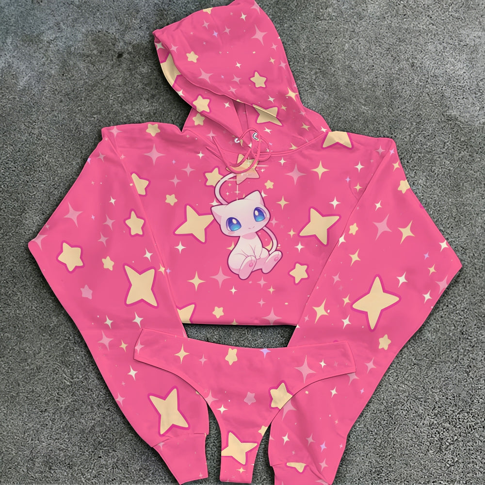 Pokémon Women's Cropped Hoodie & Thong Sets