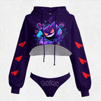Pokémon Women's Cropped Hoodie & Thong Sets