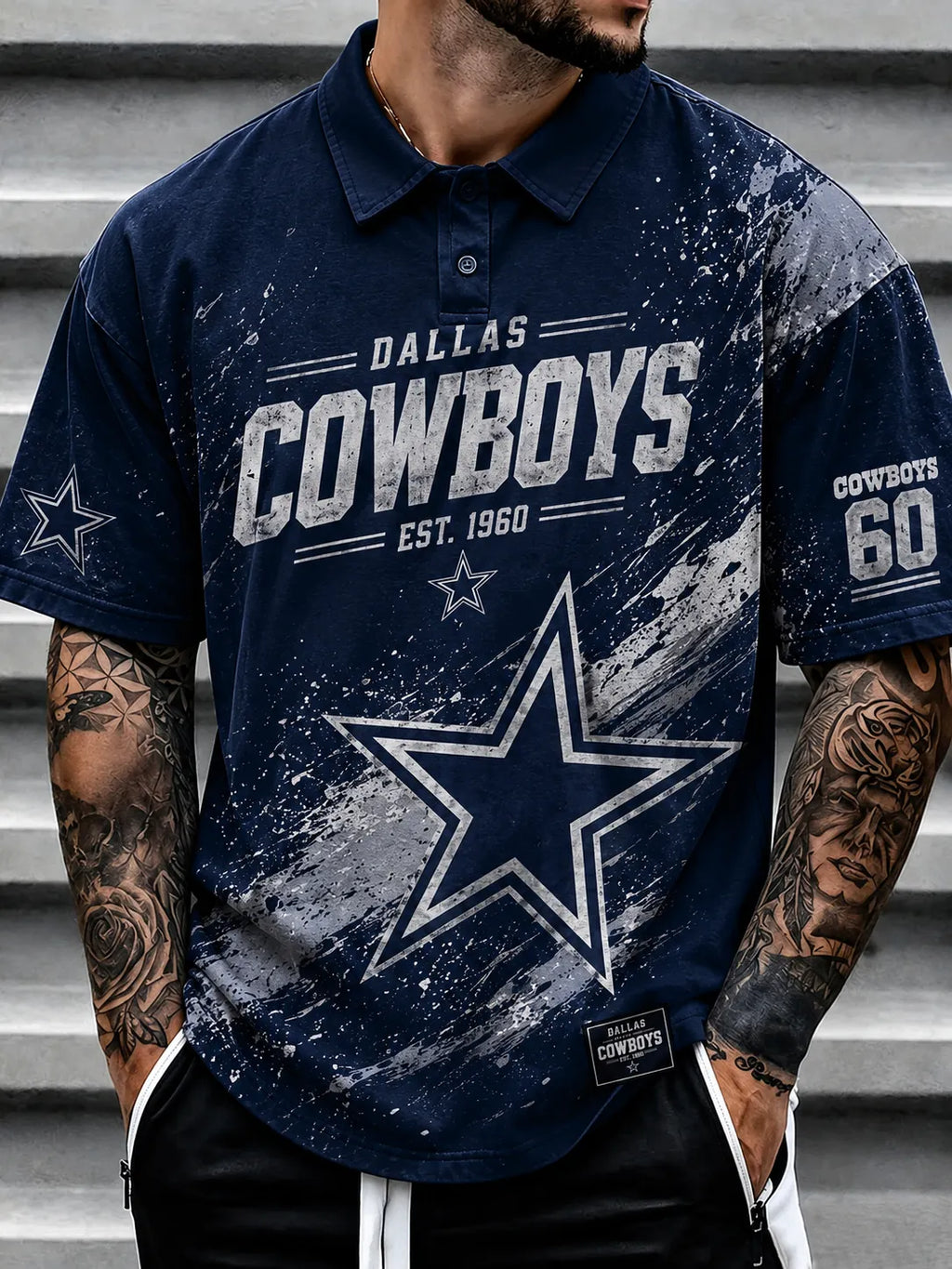 Dallas Cowboys Men's Printed Polo Shirt