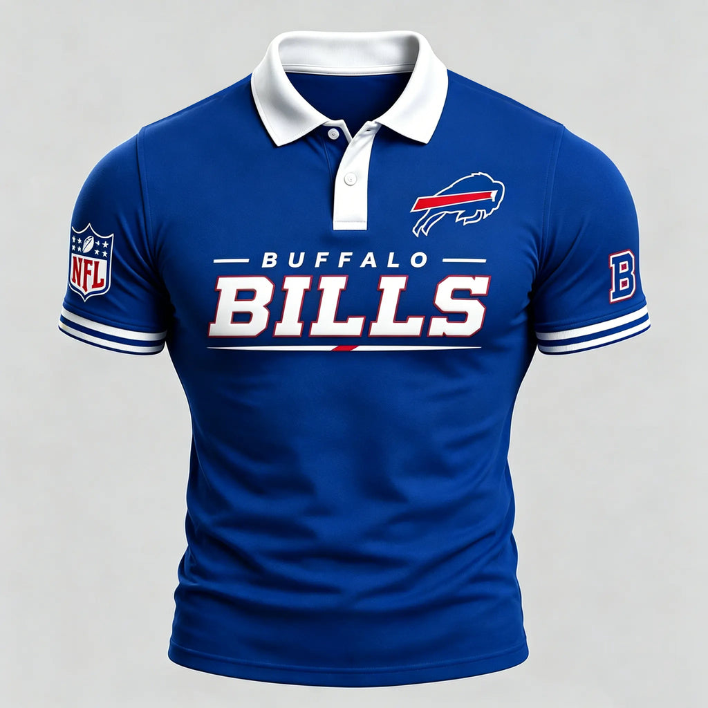 Buffalo Bills Men's Polo Leader Shirt Print