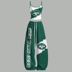 New York Jets Top & Elasticated Trousers Two-Piece Set | NFL