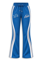 Women's Detroit Lions Crewneck Sweatshirt & Flared Pants 2 Piece Set