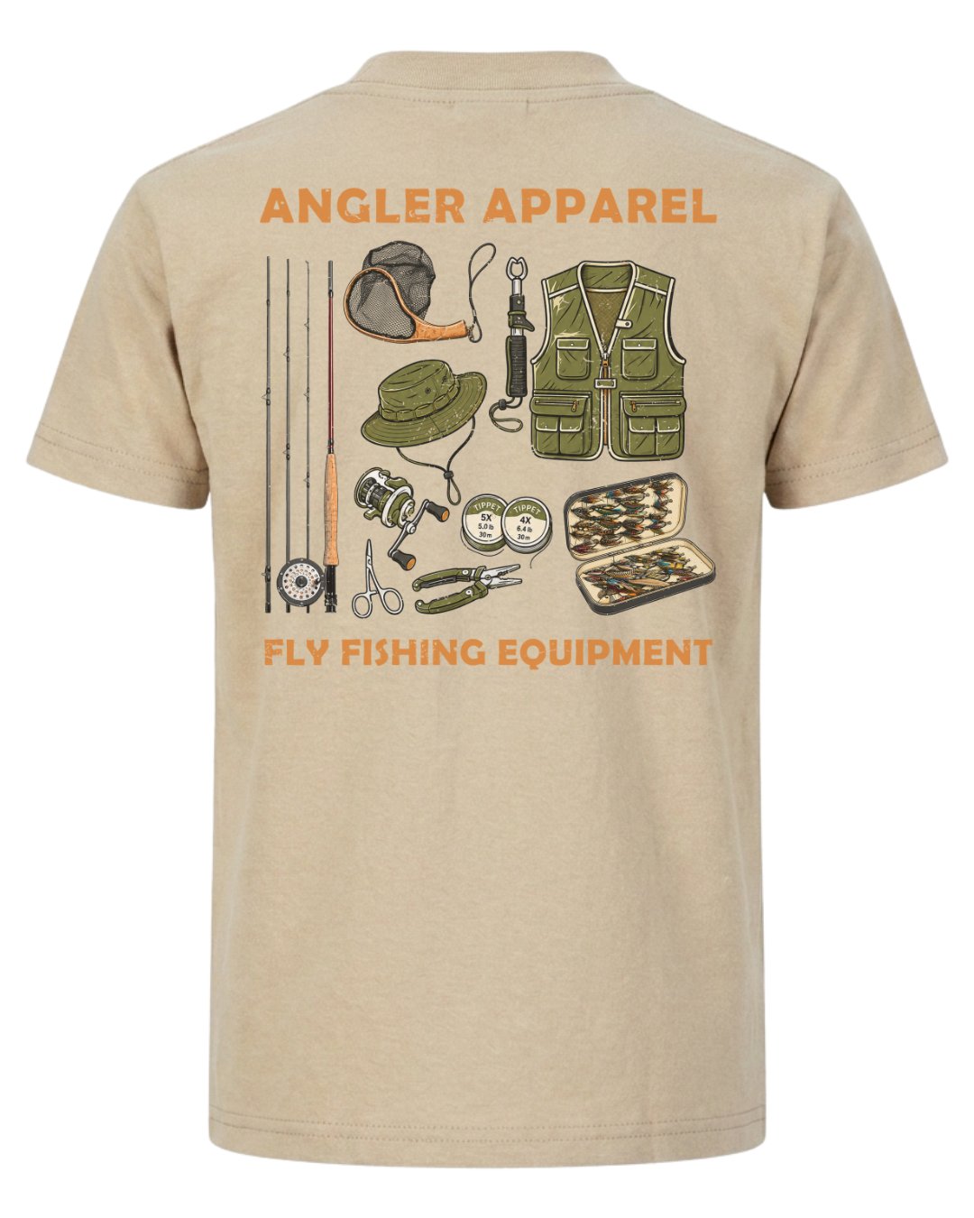Angler Apparel Fly Fishing Gear Essentials T-shirt