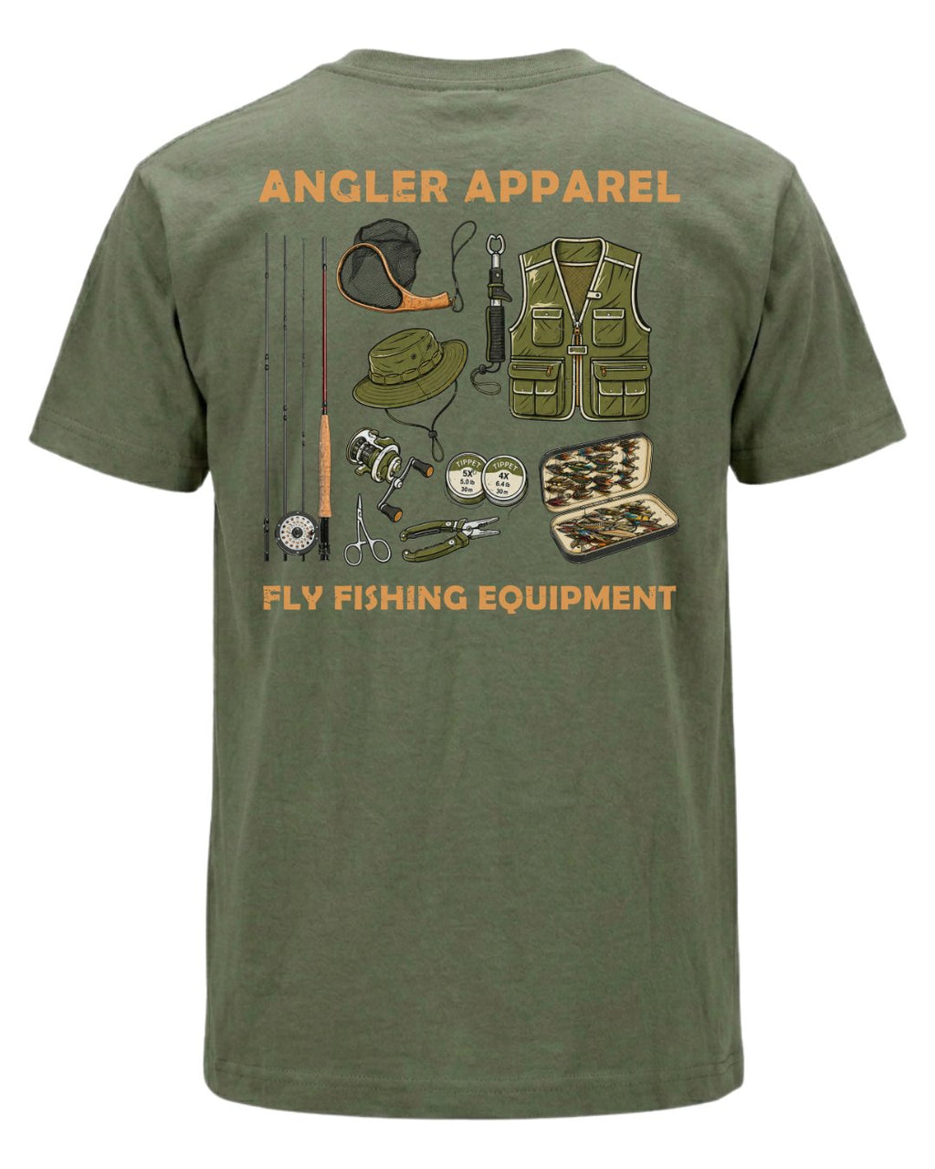 Angler Apparel Fly Fishing Gear Essentials T-shirt