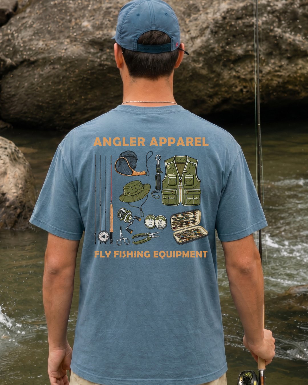 Angler Apparel Fly Fishing Gear Essentials T-shirt