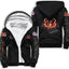 Cincinnati Bengals Fleece Lined Zip Up Football Fan Hooded Jacket