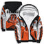 Cincinnati Bengals Color Block Fleece Lined Zip Up Football Fan Hooded Jacket