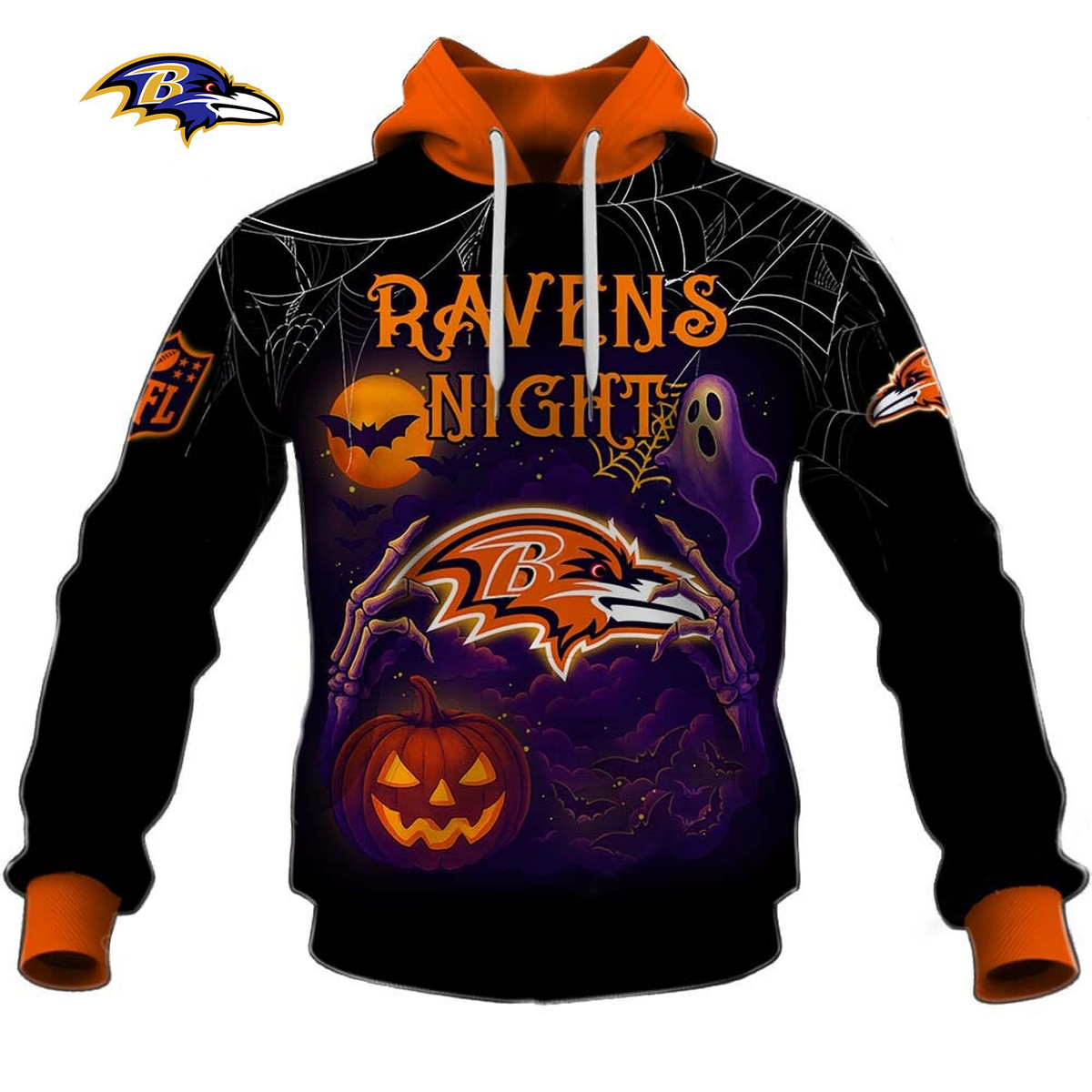 BAL X NFL Halloween Night 3D Shirt Main image