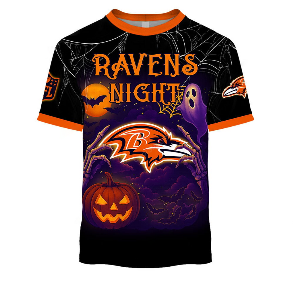 BAL X NFL Halloween Night 3D Shirt