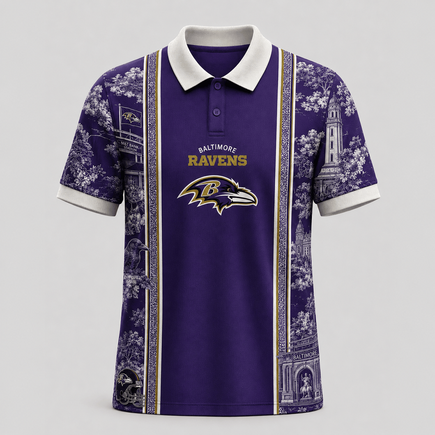 BAL x NFL Heritage Cityscape Polo Shirt for Loyal Fans Main image