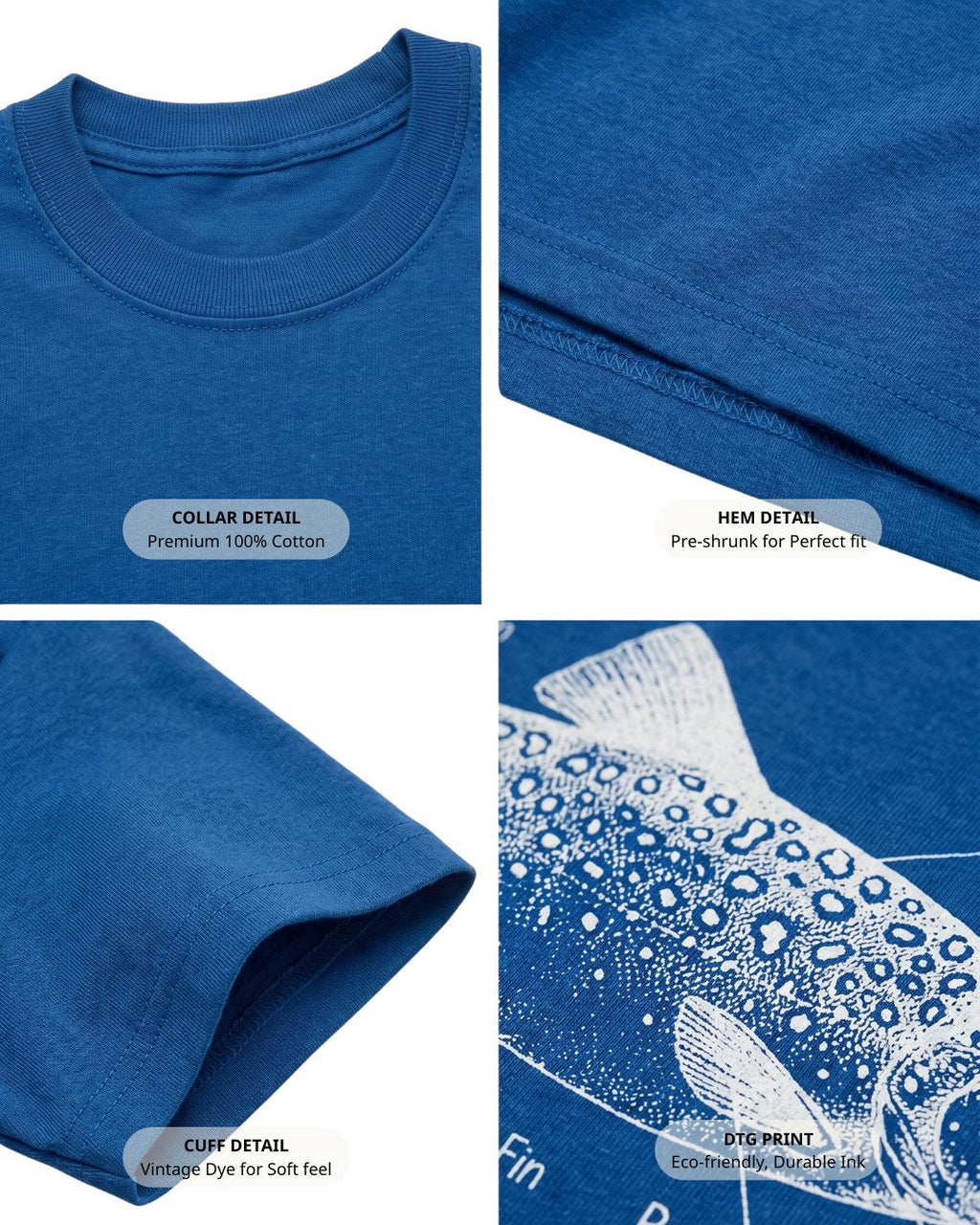 Brook Trout Anatomy Blueprint T-shirt
