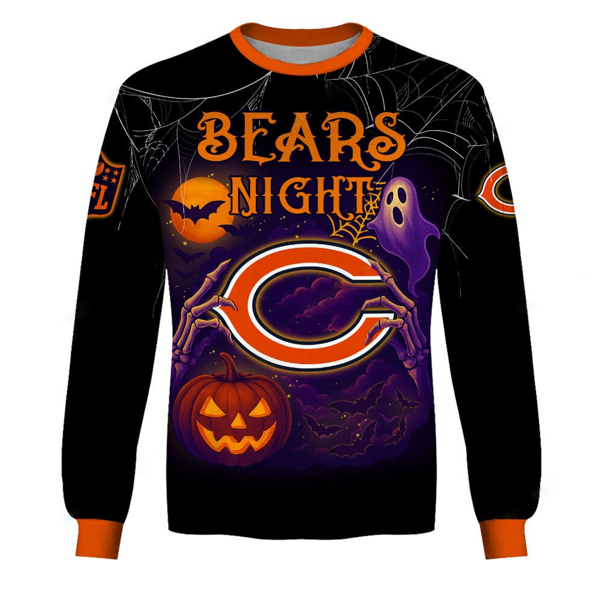 CHI X NFL Halloween Night 3D Shirt