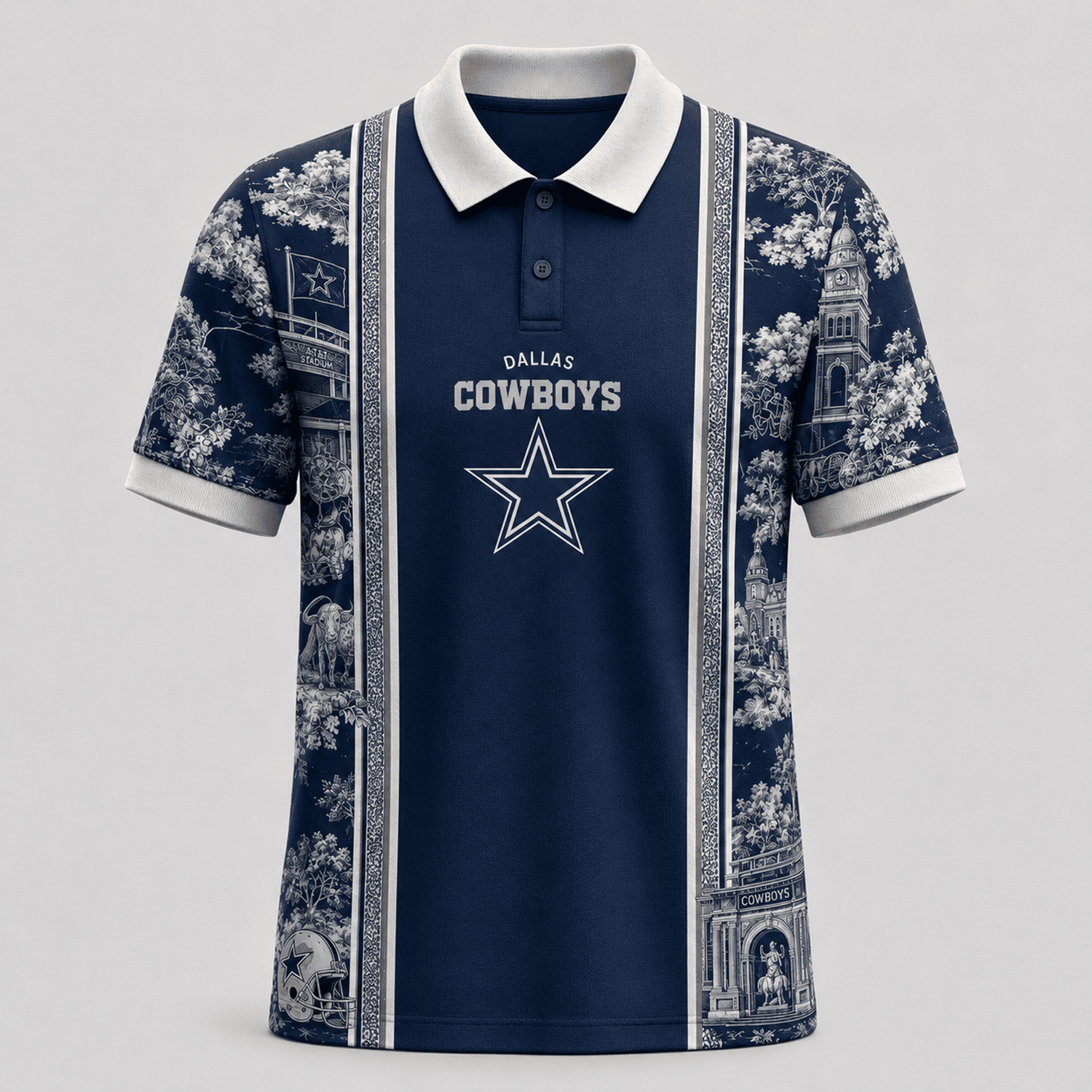 DAL x NFL Heritage Cityscape Polo Shirt for Loyal Fans Main image