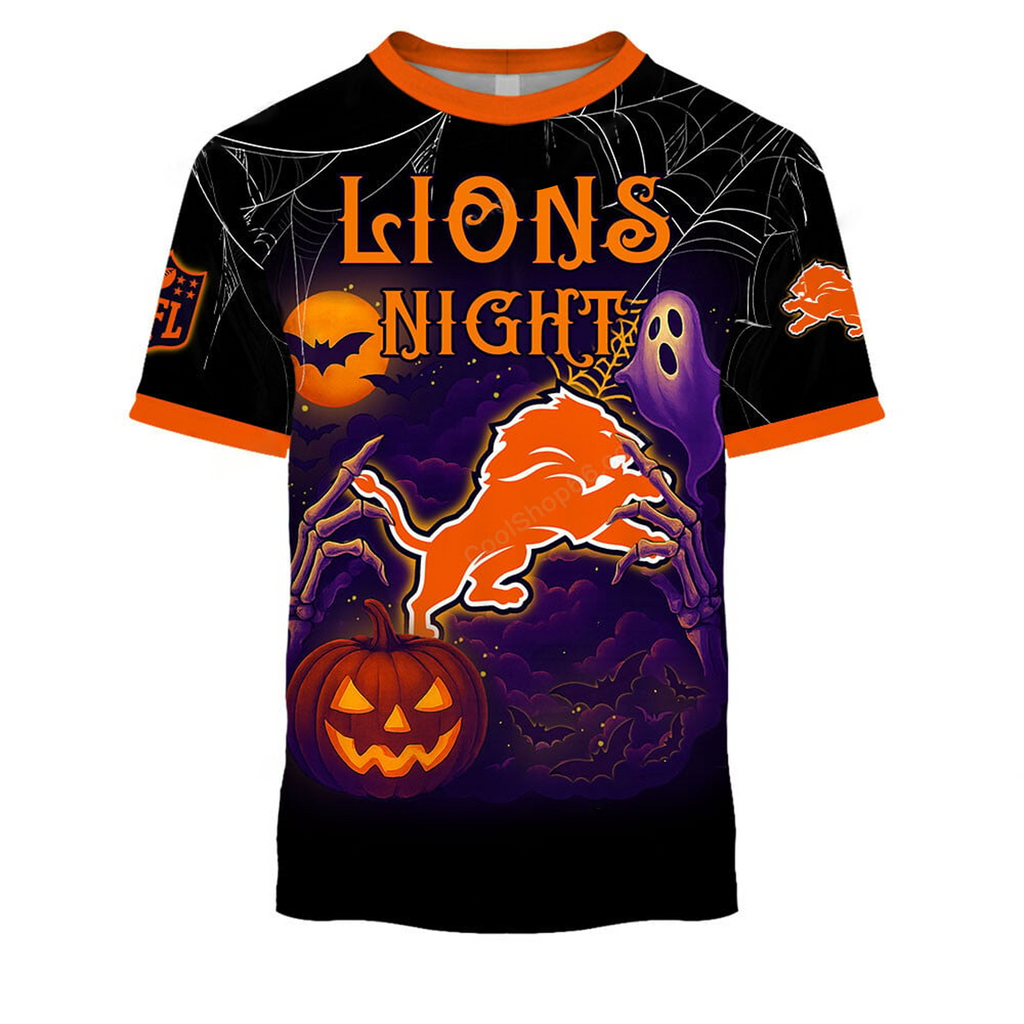 DET X NFL Halloween Night 3D Shirt