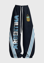 Argentina National Football Team Tops & Elasticated Trousers Two-Piece Set