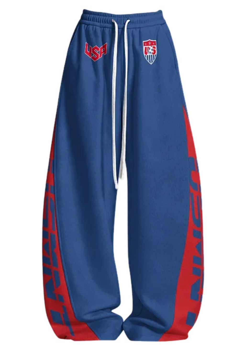 USA Soccer Brush Print Fan Tops & Elasticated Trousers Two-Piece Set
