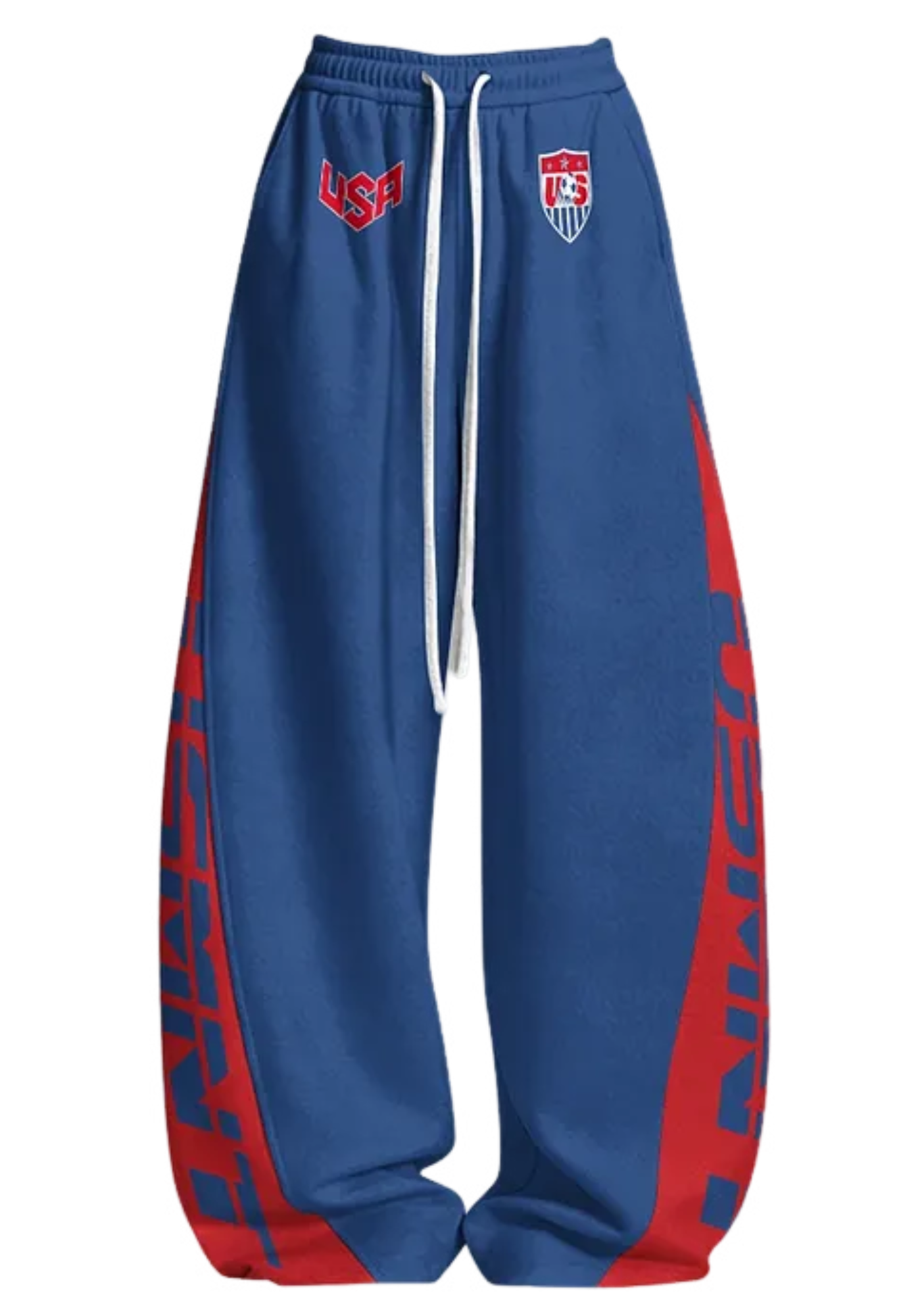 USA Soccer Brush Print Fan Tops & Elasticated Trousers Two-Piece Set
