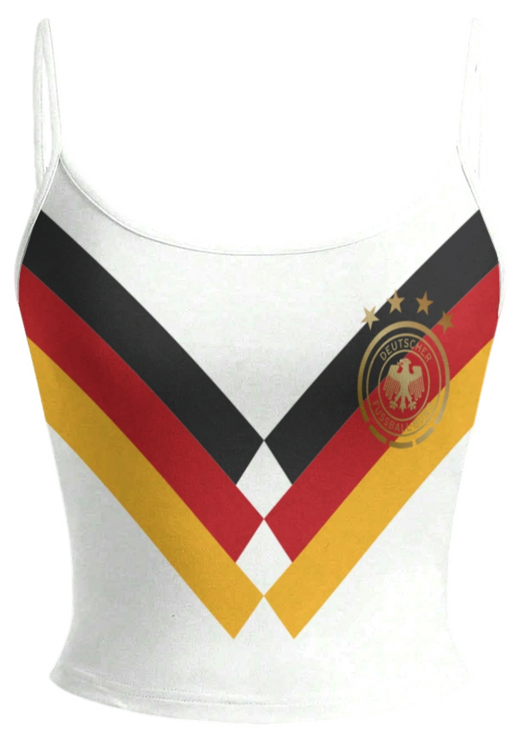 Germany DFB 4 Stars Flag Stripe Fan Tops & Elasticated Trousers Two-Piece Set