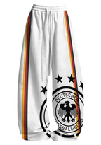Germany DFB 4 Stars Flag Stripe Fan Tops & Elasticated Trousers Two-Piece Set