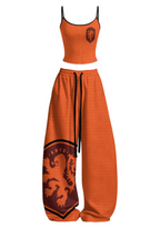 Netherlands KNVB Lion Ribbed Fan Tops & Elasticated Trousers Two-Piece Set