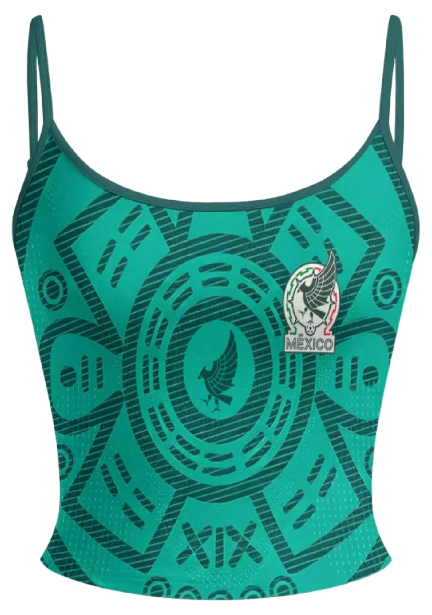 Mexico Aztec Pattern Eagle Crest Tops & Elasticated Trousers Two-Piece Set