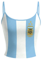 Argentina 3 Stars Striped Fan Tops & Elasticated Trousers Two-Piece Set