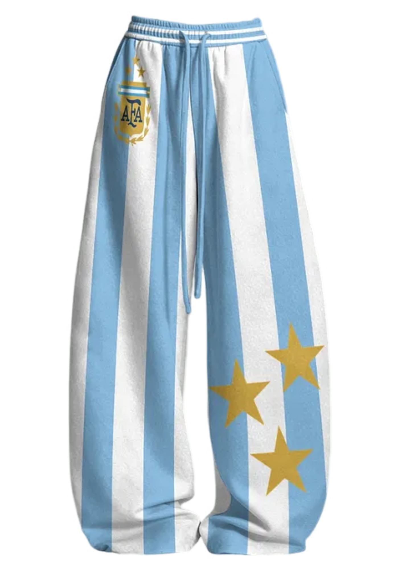 Argentina 3 Stars Striped Fan Tops & Elasticated Trousers Two-Piece Set