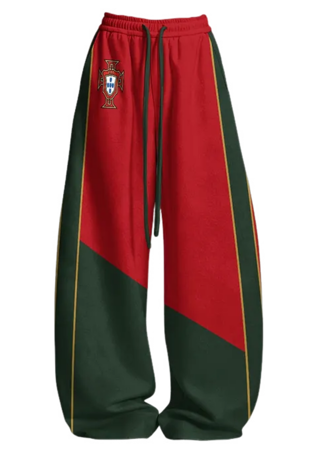 Portugal National Team Color Block Tops & Elasticated Trousers Two-Piece Set