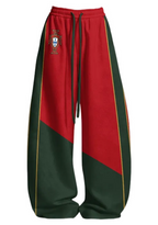 Portugal National Team Color Block Tops & Elasticated Trousers Two-Piece Set