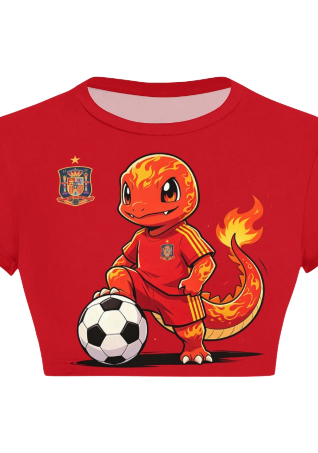 Spain Charmander Cartoon Tops & Elasticated Trousers Two-Piece Set