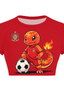 Spain Charmander Cartoon Tops & Elasticated Trousers Two-Piece Set