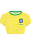 Brazil CBF Flag Graphic Fan Tops & Elasticated Trousers Two-Piece Set