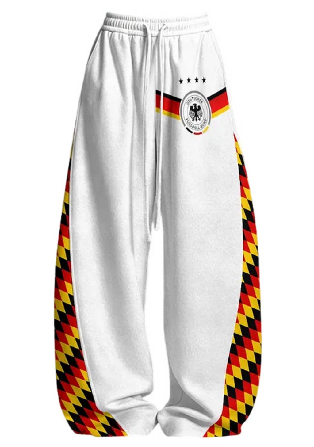 Germany 4 Stars DFB Flag Check Tops & Elasticated Trousers Two-Piece Set