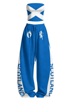 Scotland Saltire Flag Rampant Lion Tops & Elasticated Trousers Two-Piece Set