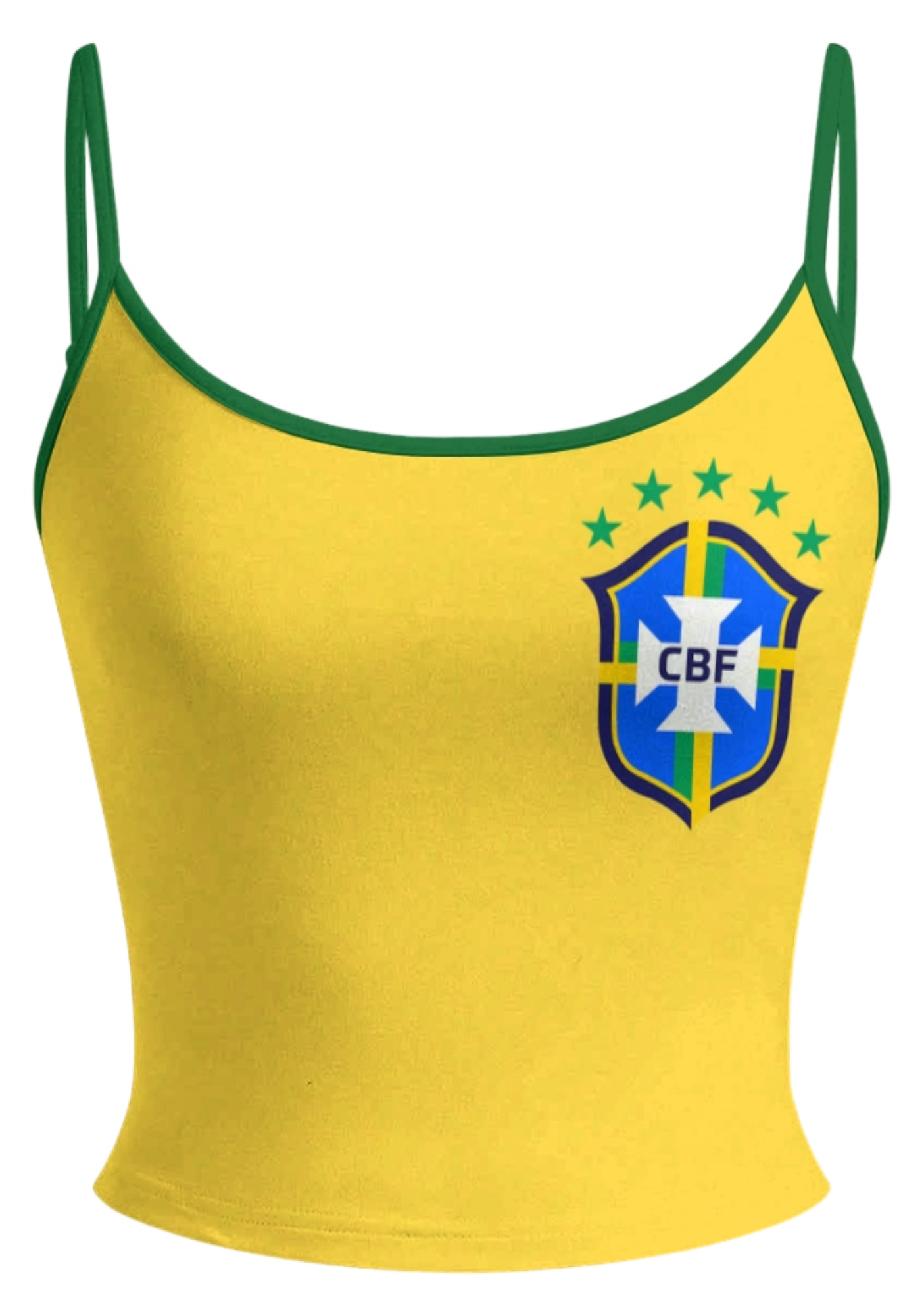 Yellow Brazil National Team Soccer Tops & Elasticated Trousers Two-Piece Set Secondary image