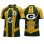 Spider Web Print Green Bay Packers Printed T-Shirt