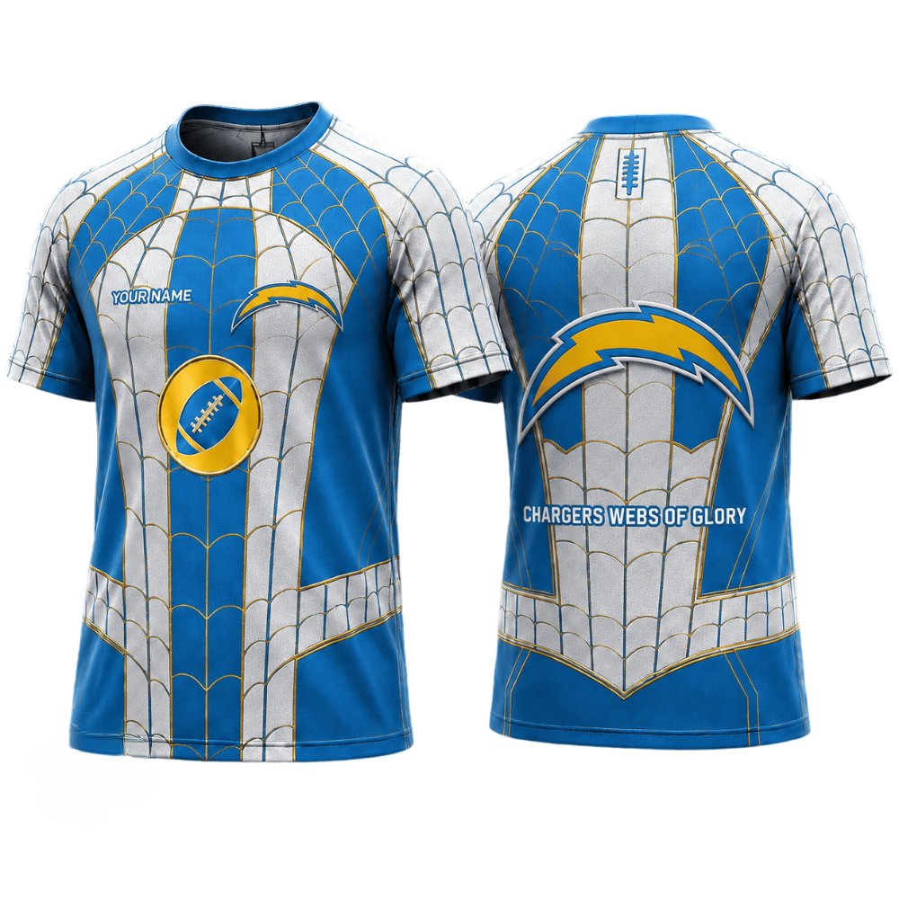Los Angeles Chargers Spider Hero Printed T-Shirt Main image
